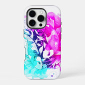 コイ魚（ピンクとブルー） iPhoneケース (裏面)