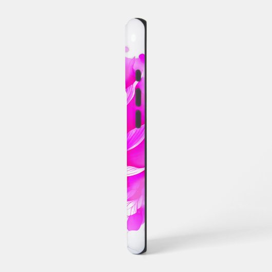 コイ魚（ピンクとブルー） iPhoneケース (左側面)