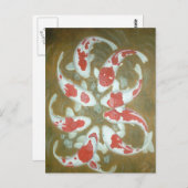 コイ魚 ポストカード (正面/裏面)