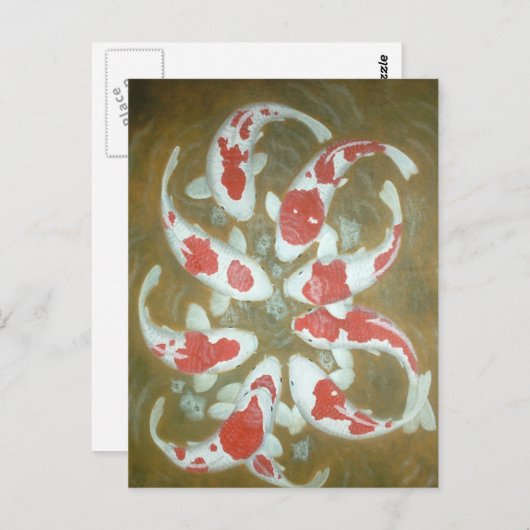 コイ魚 ポストカード (正面/裏面)