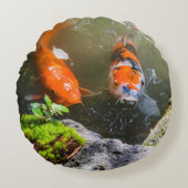 コイ魚 ラウンドクッション (正面)