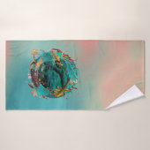 コイ魚「安らかに泳ぐ」 バスタオル (バスタオル)