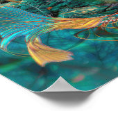 コイ魚「安らかに泳ぐ」 ポスター (角)