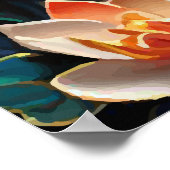 コイ鮮やかと美しい花の水中競技シーン ポスター (角)