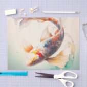 コイ鯉の装飾魚のデコペ紙 薄葉紙 (クラフト)