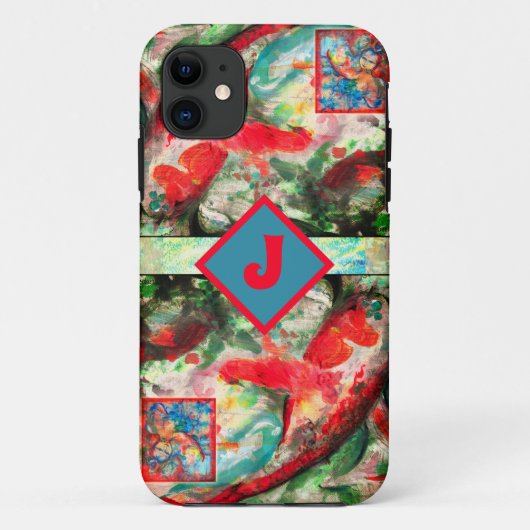 コイ鯉魚絵を描のiPhoneケース Case-Mate iPhoneケース (裏面)