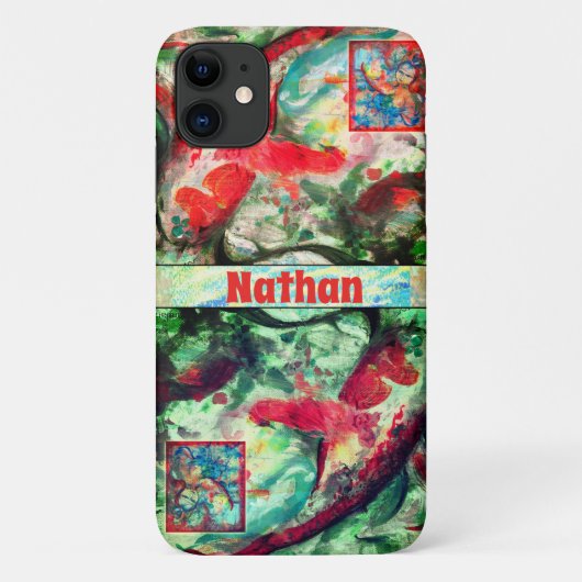 コイ鯉魚絵を描のiPhoneケース Case-Mate iPhoneケース (裏面)