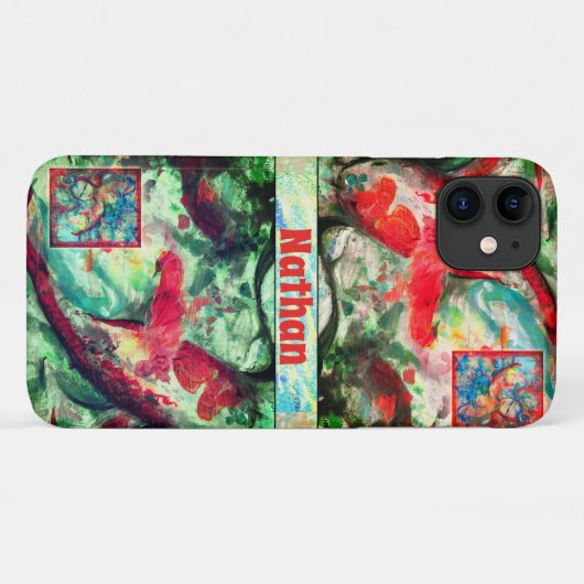 コイ鯉魚絵を描のiPhoneケース Case-Mate iPhoneケース (裏面(横))