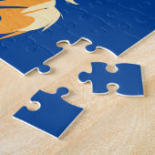 コイ鯉、スイレンとブルートンボ ジグソーパズル (側面)