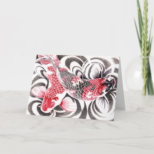 コイ02greetingcard5.5by4 カード (正面)