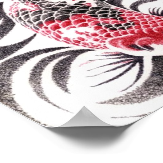 コイ02poster16.5by11鏡2 ポスター (角)