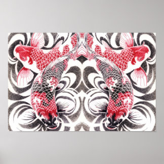 コイ02poster16.5by11鏡2 ポスター