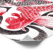 コイ2poster15by22鏡4 ポスター (角)