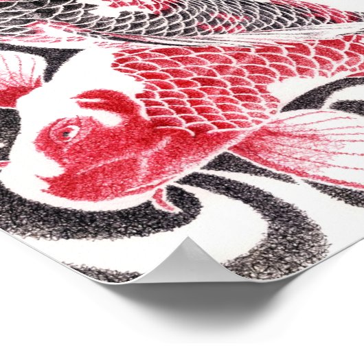 コイ2poster15by22鏡4 ポスター (角)