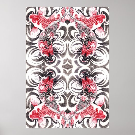 コイ2poster15by22鏡4 ポスター (正面)