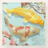 コイ ガラスコースター (正面)