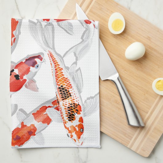 コイ キッチンタオル (四つ折り)