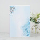 コイ-レターヘッド文房具のシンボルや象徴 便箋 (スタンド正面)