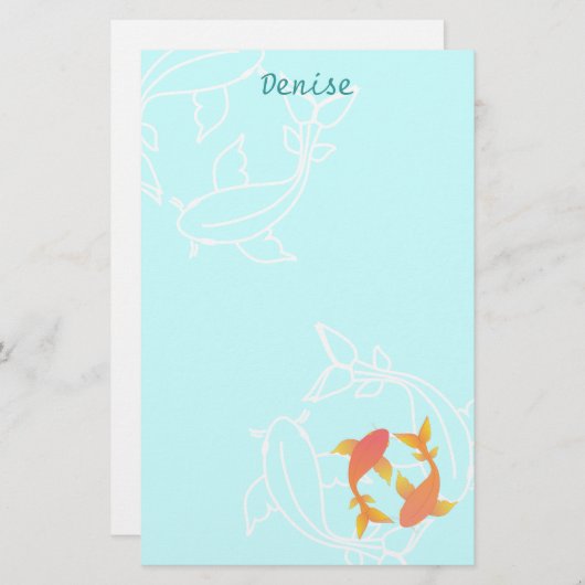 コイ 便箋 (正面/裏面)