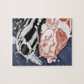 コイ（赤と黒） ジグソーパズル (横)