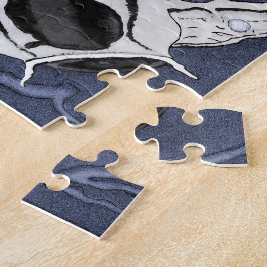 コイ（赤と黒） ジグソーパズル (側面)