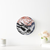 コイ(赤と黒) ラウンド壁時計 (ホーム)