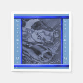 コイ(青) スタンダードカクテルナプキン (正面)