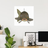 コイ – 魚の頭 ポスター (ホームオフィス)