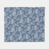 コイ（鯉）、Tattoo日本のデザイン フリースブランケット (正面(横))