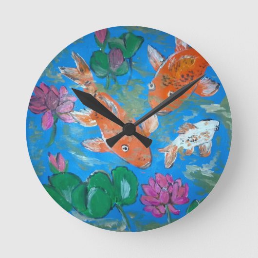 コイLotus Wall Clock ラウンド壁時計 (正面)