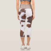 コウィドブラウンと白いカプリレギンス カプリレギンス (裏面)