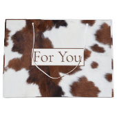 コウィドブラウンホワイトラージ抱き枕 ラージペーパーバッグ (正面)