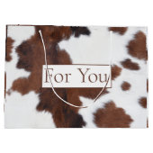 コウィドブラウンホワイトラージ抱き枕 ラージペーパーバッグ (裏面)