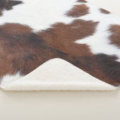 コウィドブラウンホワイト シェルパブランケット (3/4)