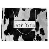 コウィドブラックnホワイトのためにあなた大きな抱き枕 ラージペーパーバッグ (裏面)