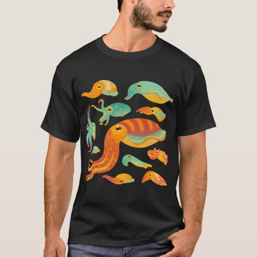 コウイカ - 暗色 Tシャツ (正面)
