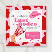 コウガール レッド＆ピンク ラスト ロデオ ブライズメイド パーティー フェイバータグ (正面)