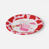 コウガール レッド&ピンク ラスト ロデオ ブライズメイド パーティー ペーパープレート (アングル)