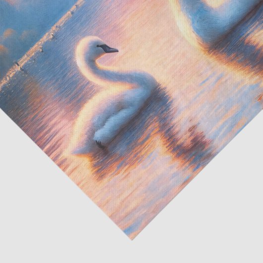 コウテイハクチョウとスワンのデコパージュ 薄葉紙 (詳細)