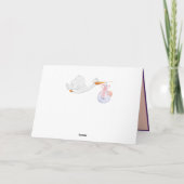 コウテイハトが女の子の赤ちゃんを出産しました!ベイビーシャワーのお知らせカードです。 カード (裏面)