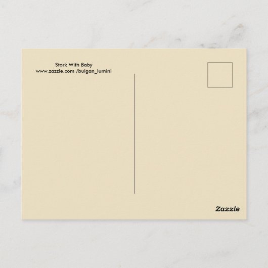 コウテイハトウのベイビーシャワー、ピンクのバラ、青い花 ポストカード (裏面)