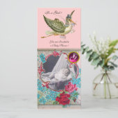 コウテイバビーシャワーモノグラム写真テンプレート 招待状 (スタンド正面)