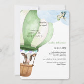 コウテイヘン & ウシ 間もなく生まれるよ ベイビーシャワー 招待状 (正面)