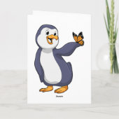 コウテイペンギンとチョウ カード (裏面)