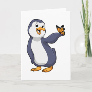 コウテイペンギンとチョウ カード