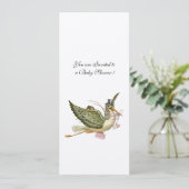 コウテイペンギンのベイビーシャワー、フェルト紙 招待状 (スタンド正面)