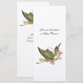 コウテイペンギンのベイビーシャワー、フェルト紙 招待状 (正面/裏面)