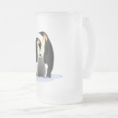 コウテイペンギンの入り込むこと フロストグラスビールジョッキ (正面右)