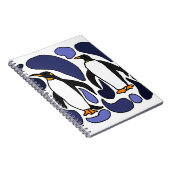 コウテイペンギンの芸術の抽象デザイン ノートブック (右側)