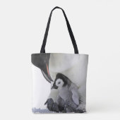 コウテイペンギン|の雪の丘の島 トートバッグ (裏面)